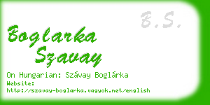 boglarka szavay business card