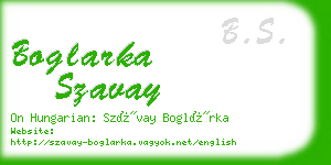 boglarka szavay business card